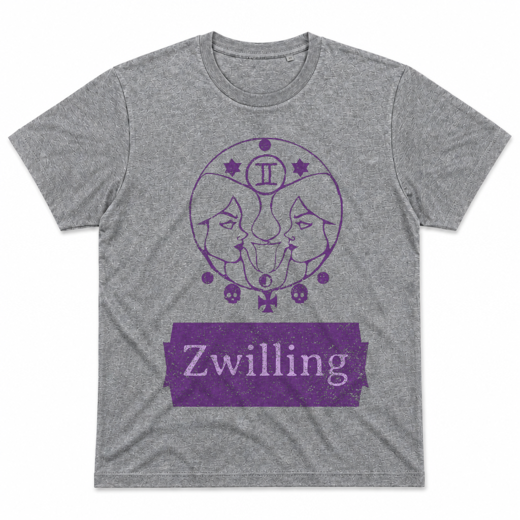 Zwilling lila — Graumeliert