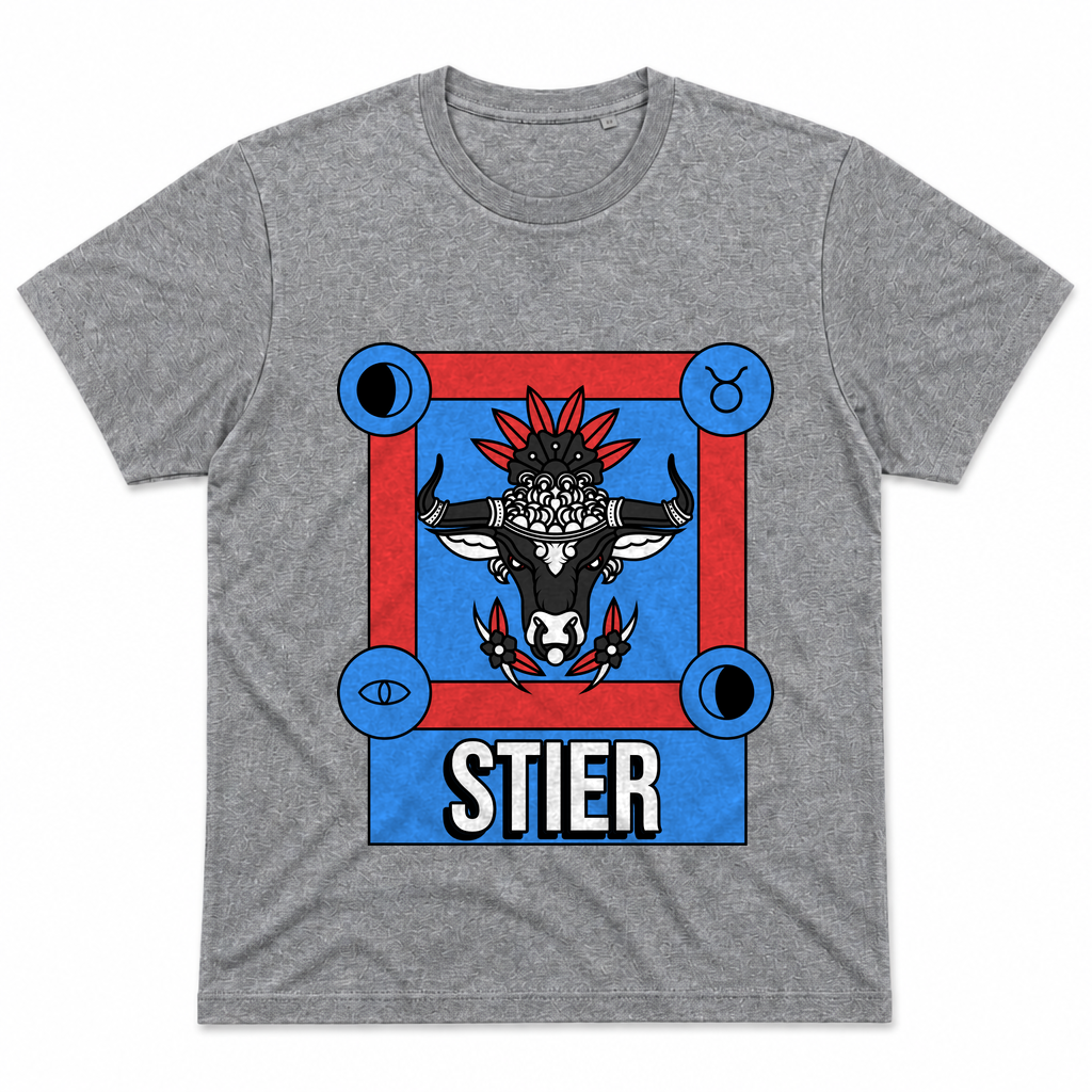 Stier bunt — Graumeliert