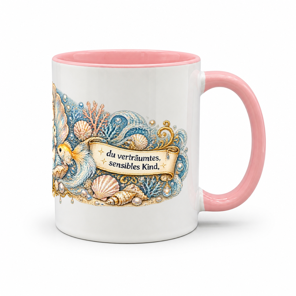 Baby Becher Fische — Rosa/Weiß