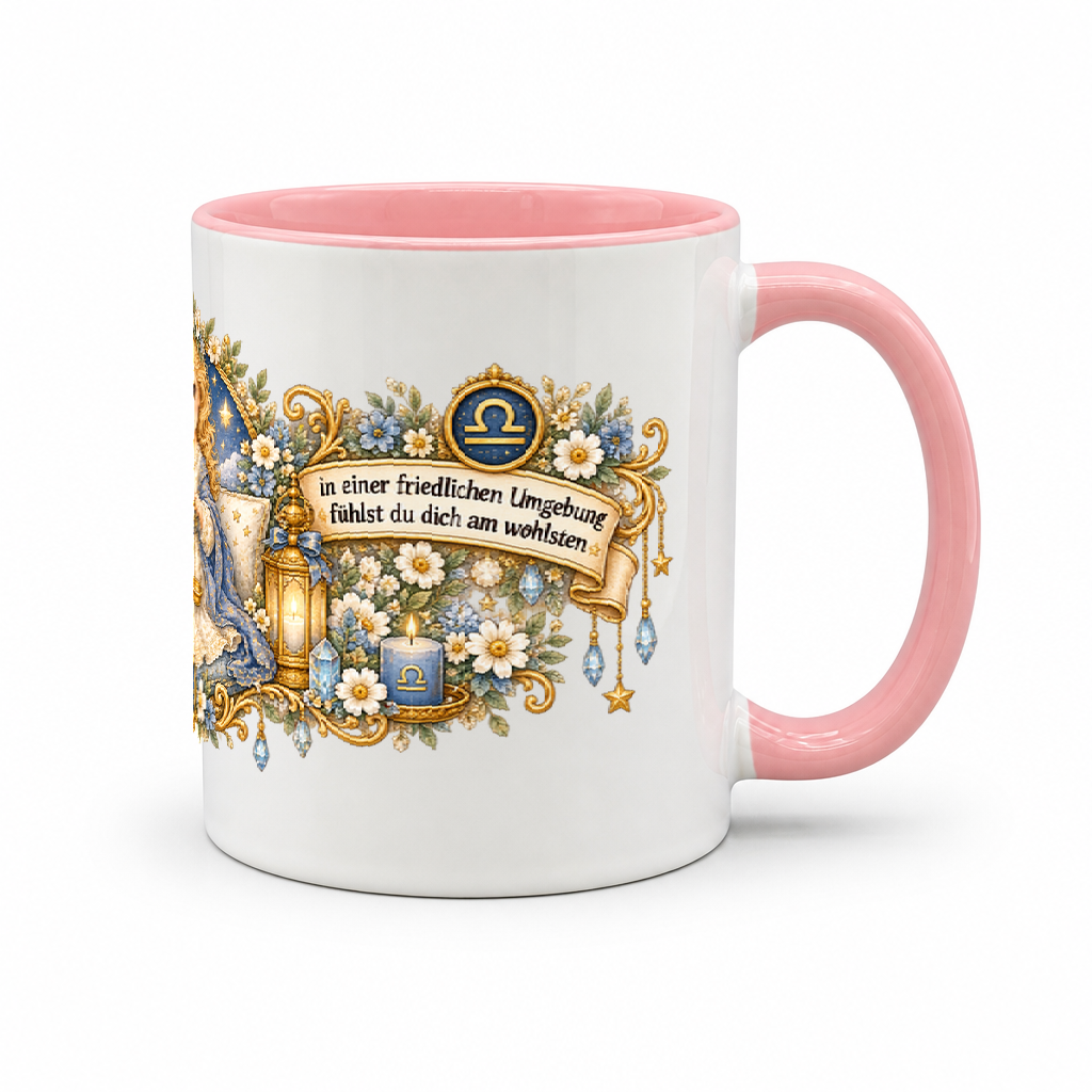 Baby Becher Waage — Rosa/Weiß
