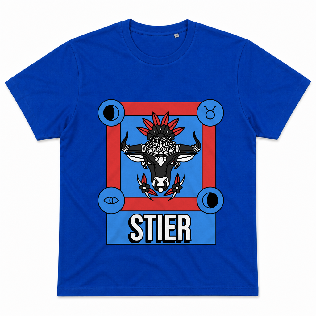 Stier bunt — Royalblau