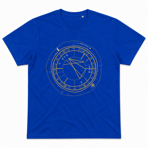 Dein Sternenhimmel – Geburtshoroskop-Shirt — Royalblau