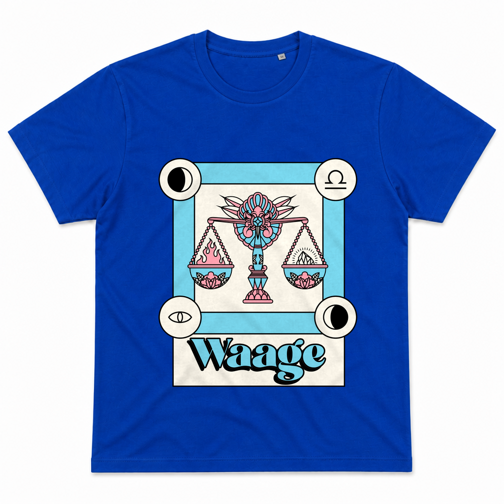 Waage bunt — Royalblau
