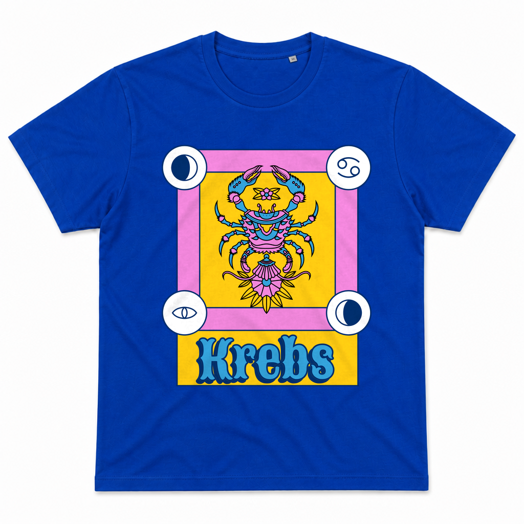 Krebs bunt — Royalblau
