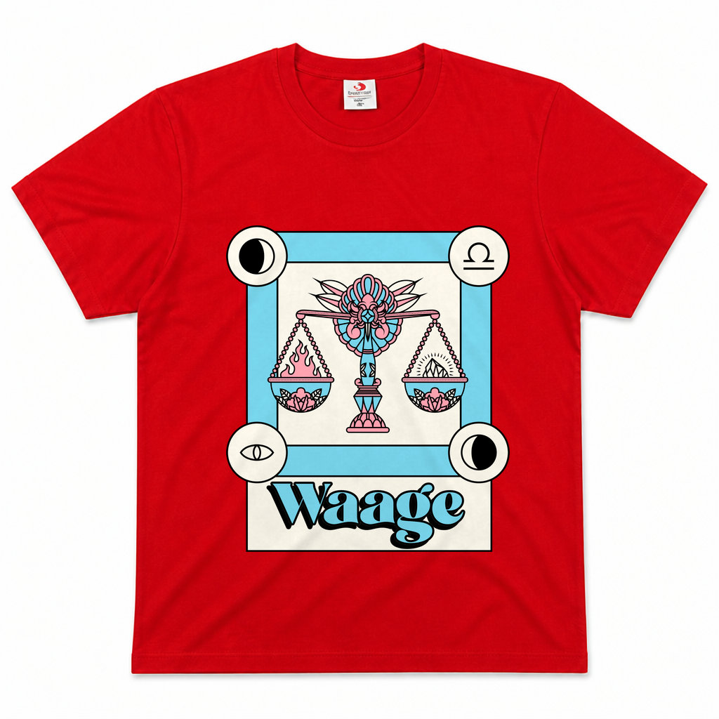 Waage bunt — Scarlet Red