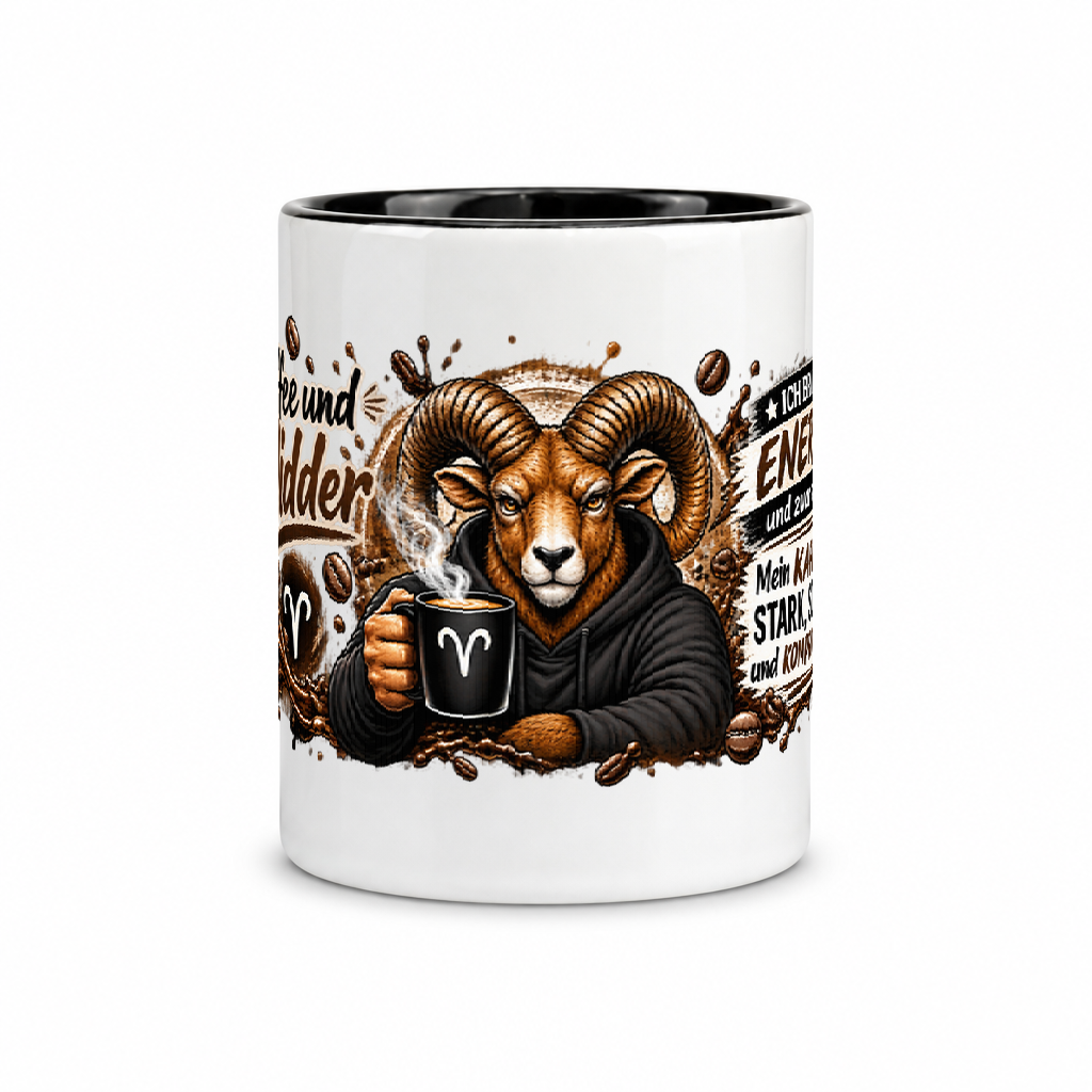 Widdertasse Kaffee — Schwarz/Weiß (Mitte)