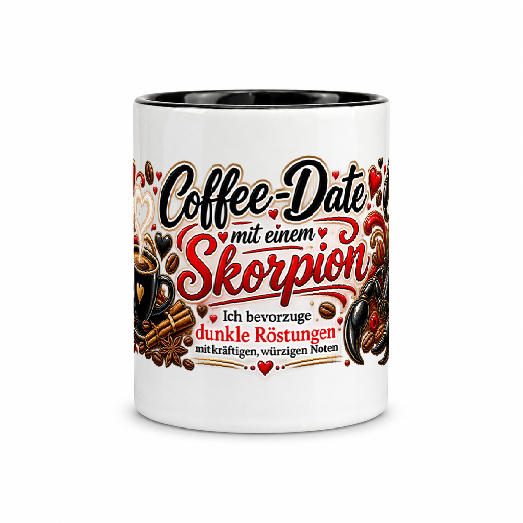 Skorpiontasse Kaffee — Schwarz/Weiß (Mitte)