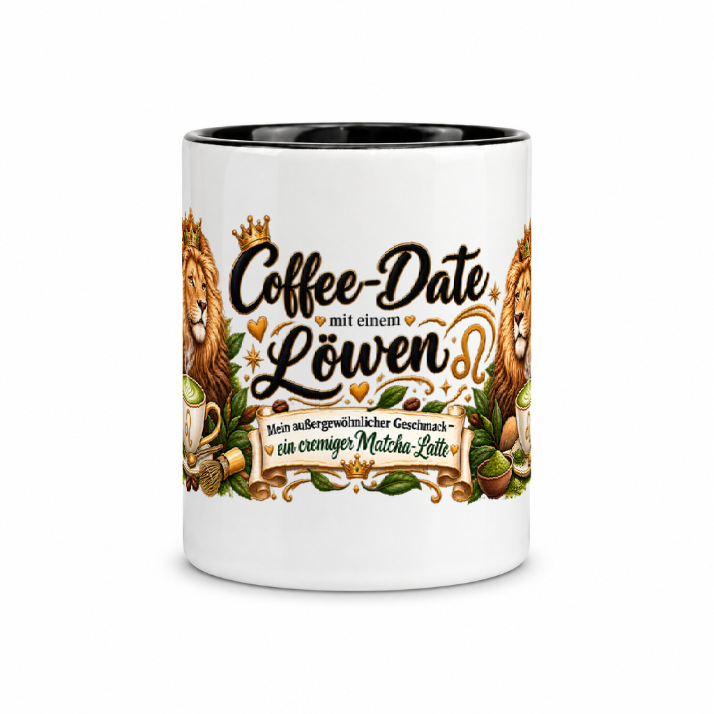 Löwetassee Kaffee — Schwarz/Weiß (Mitte)