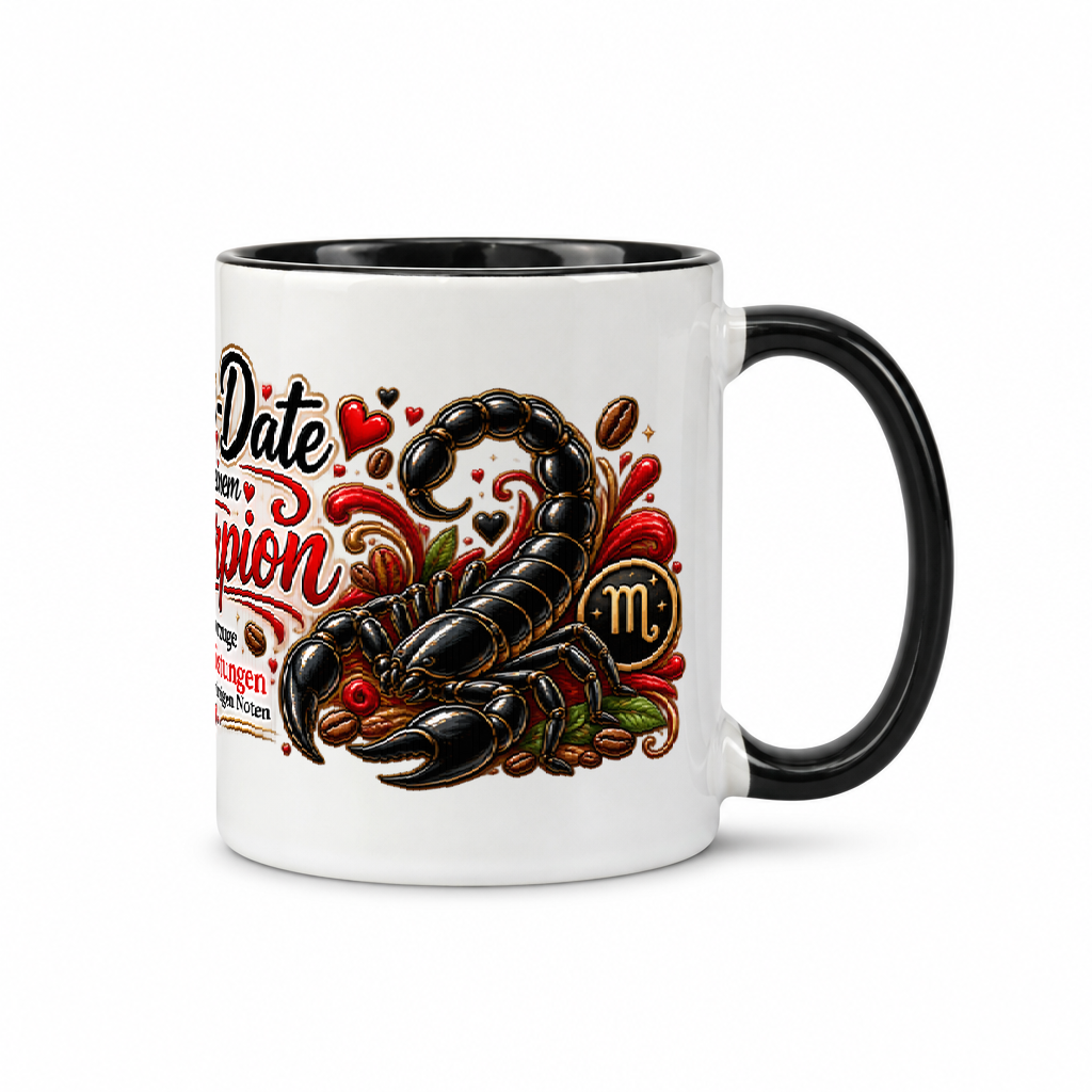 Skorpiontasse Kaffee — Schwarz/Weiß