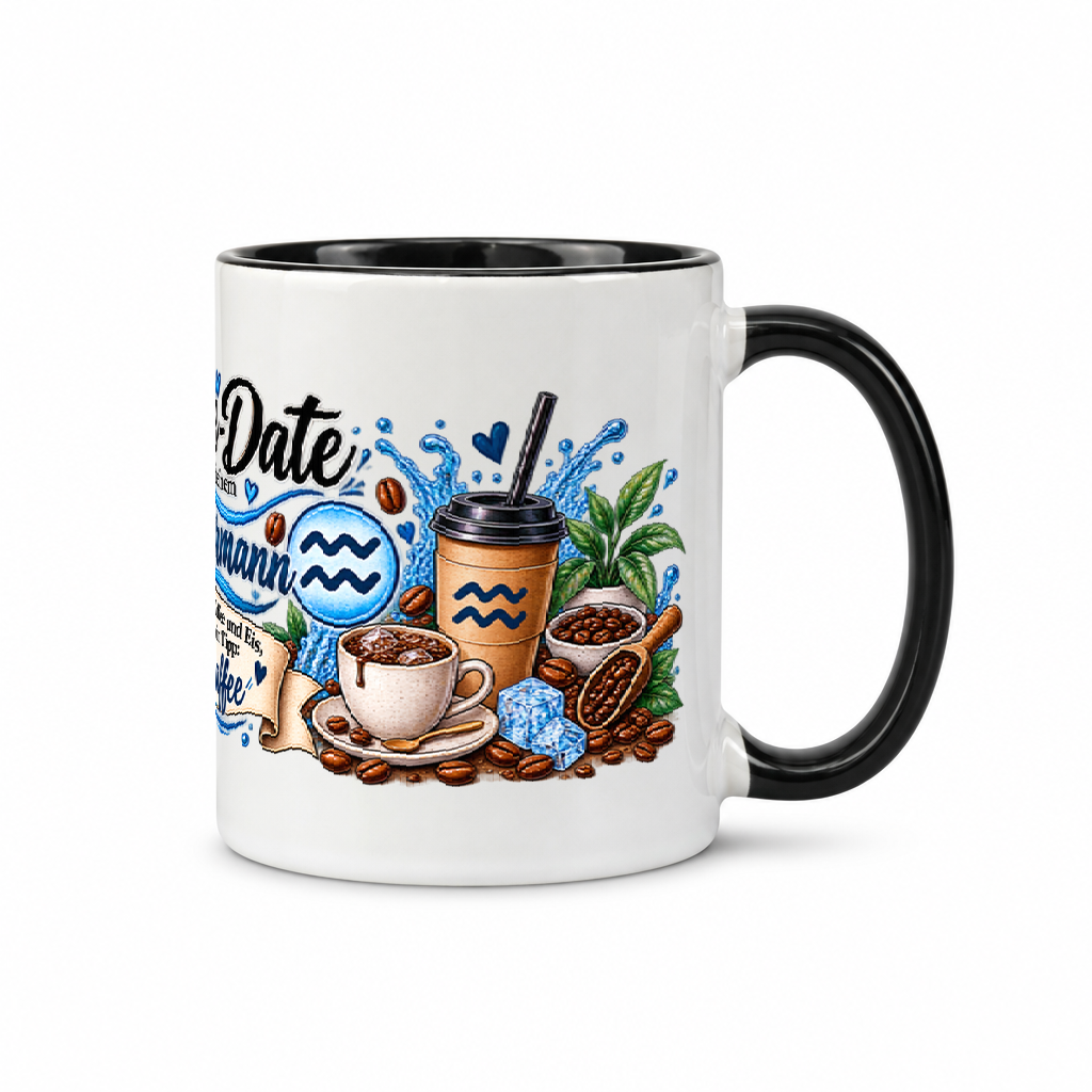 Wassermanntasse Kaffee — Schwarz/Weiß