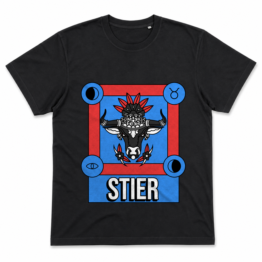 Stier bunt — Schwarz