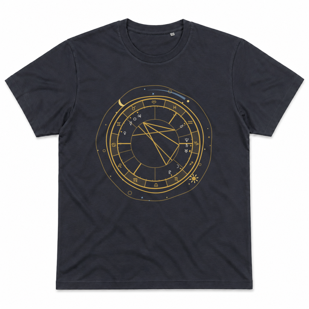 Dein Sternenhimmel – Geburtshoroskop-Shirt — Slate Grey
