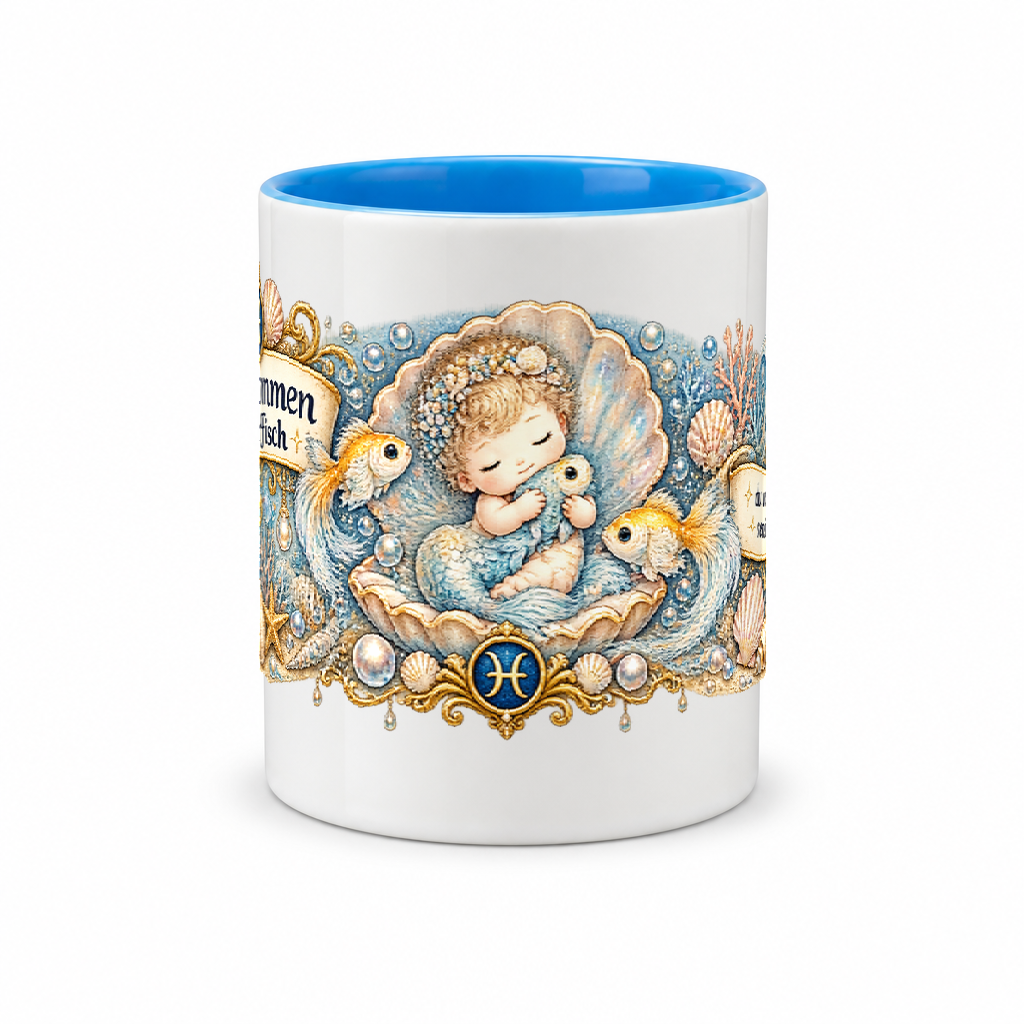 Baby Becher Fische — (Hell)Blau/Weiß (Mitte)