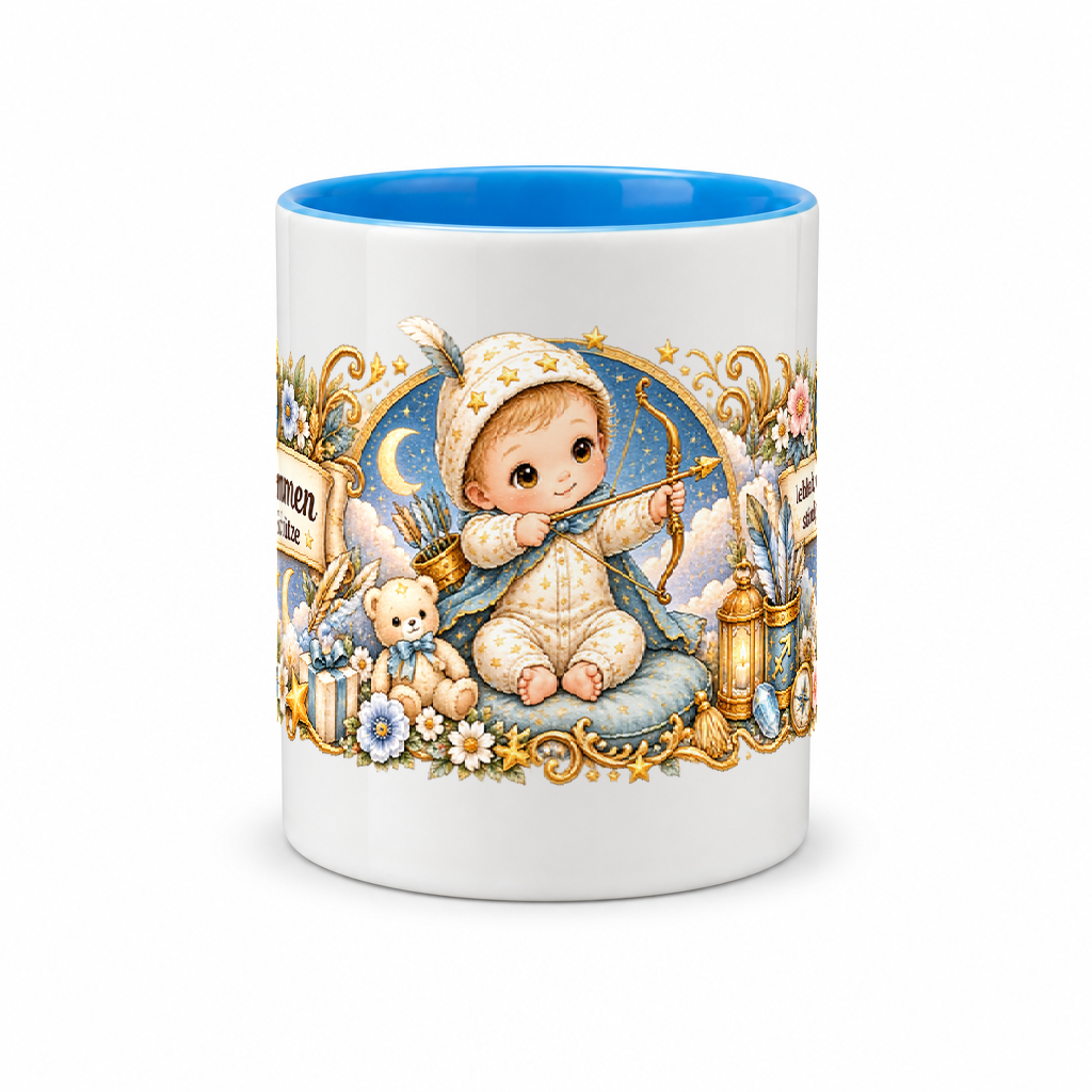 Baby Becher Schütze — (Hell)Blau/Weiß (Mitte)